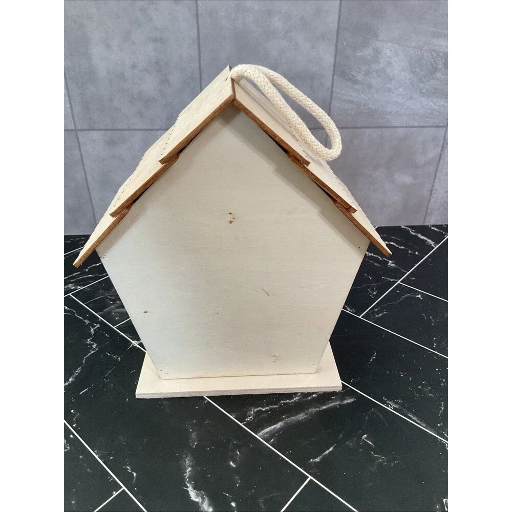 Make market Plywood Birdhouse, Brown, 7” X 6.75” X 4.50”